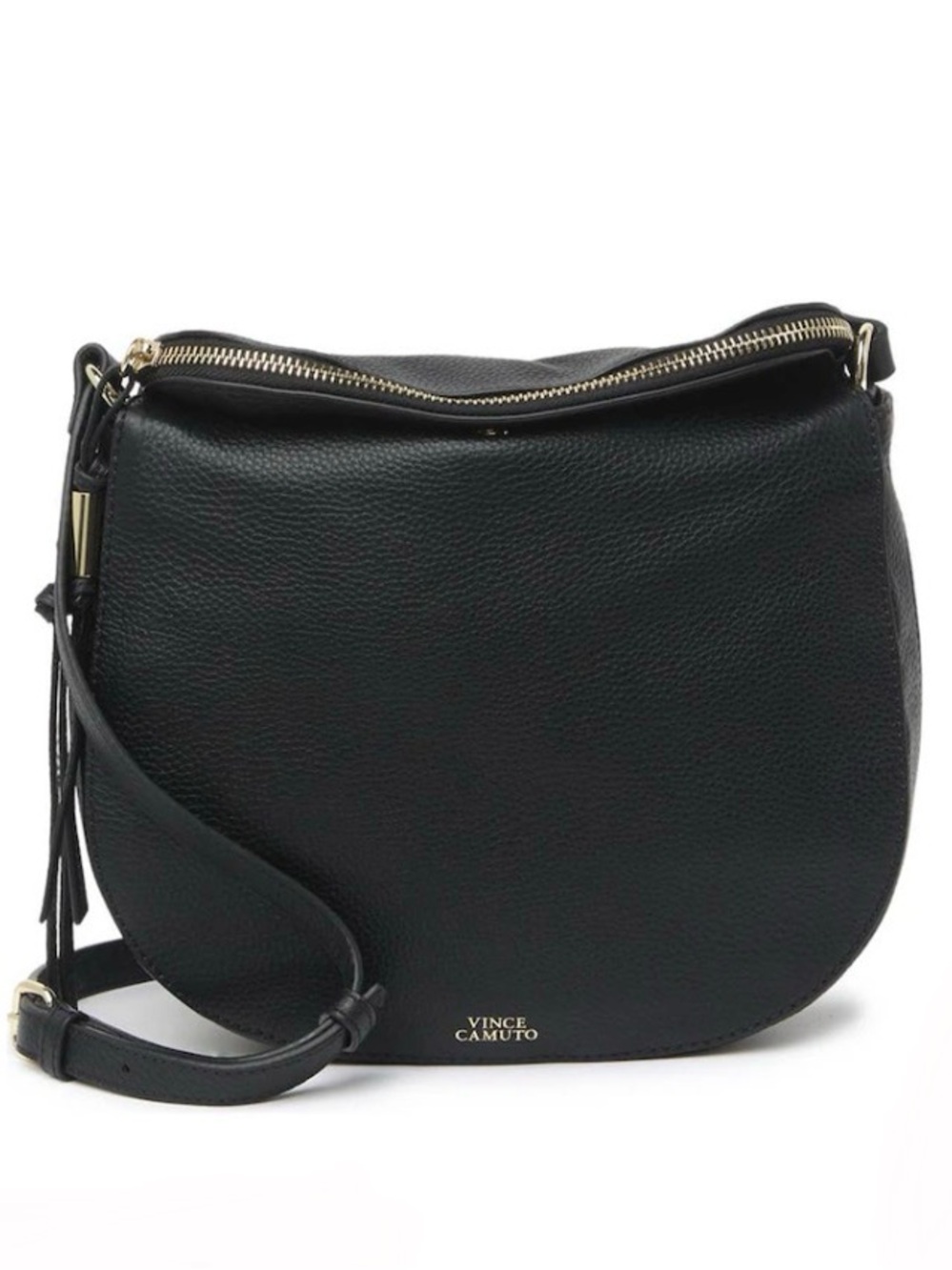 Vince Camuto Black Kenzy Leather Crossbody Bag